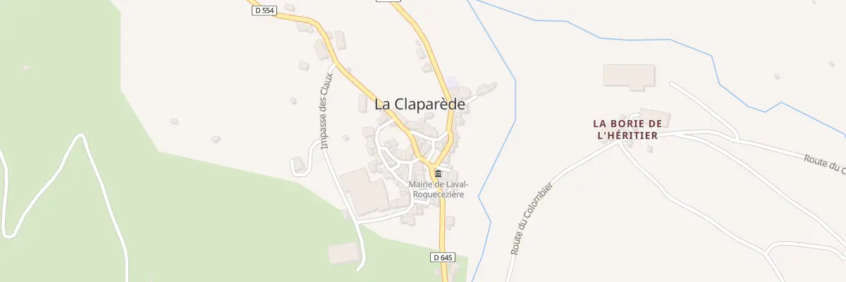 Plan du 5025 La Claparede à Laval-Roquecezière