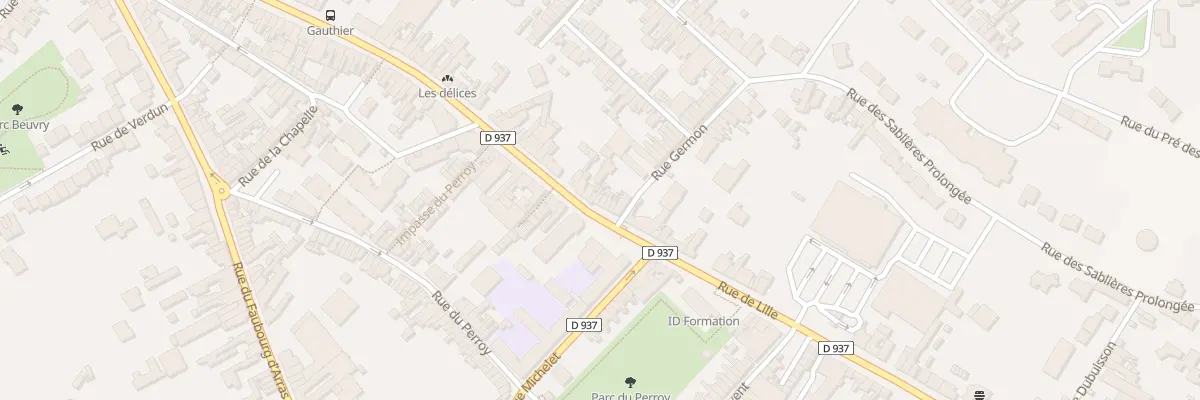 Plan du 447 Rue de Lille à Béthune