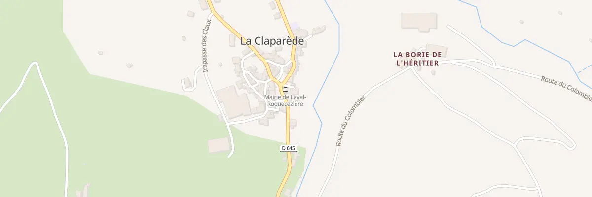 Plan du 5040 La Claparede à Laval-Roquecezière