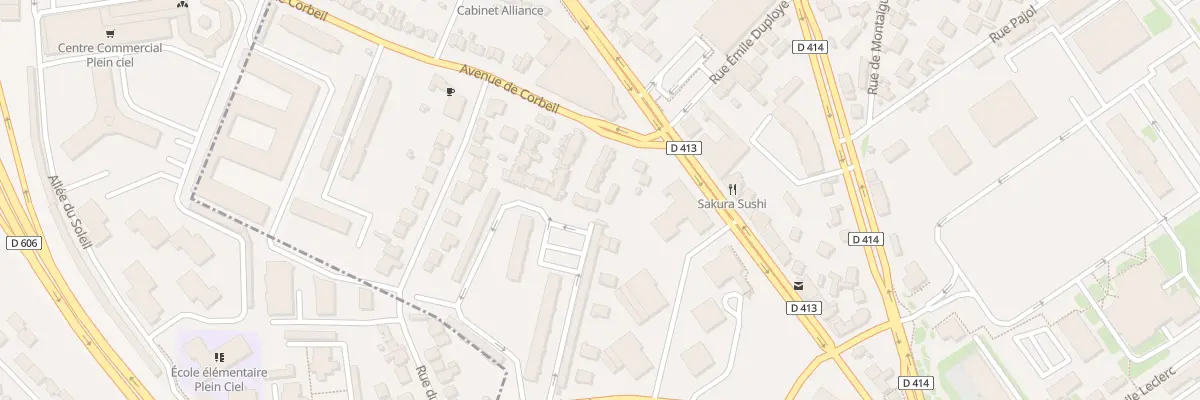 Plan du 7 Av de Corbeil à Melun