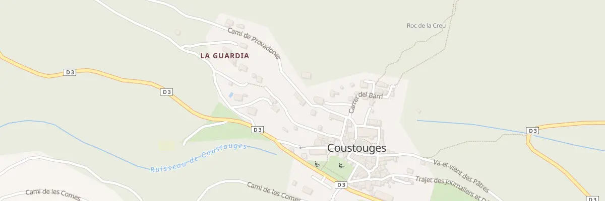 Plan du 70 Le Village à Coustouges