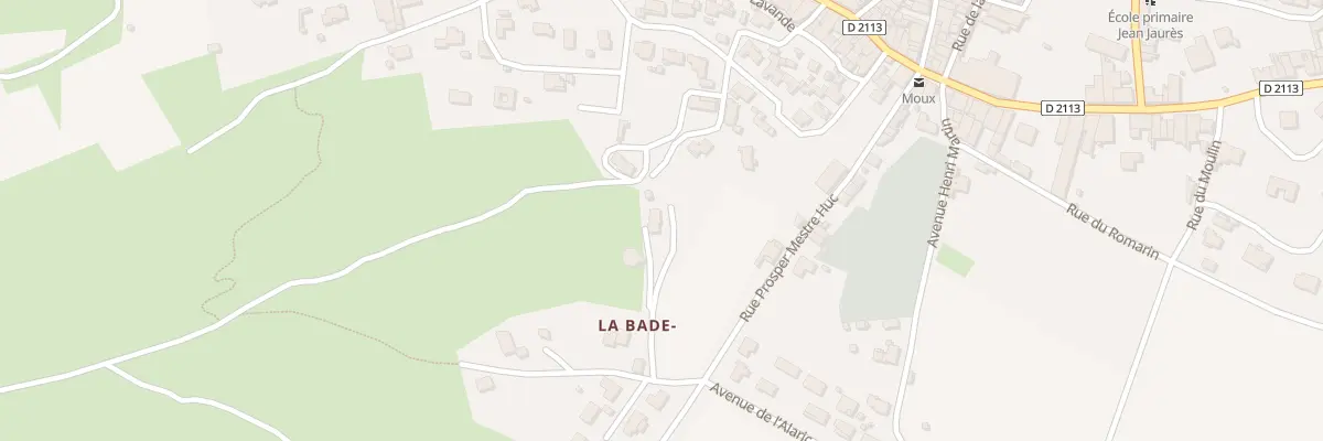 Plan du 5361 La Bade à Moux