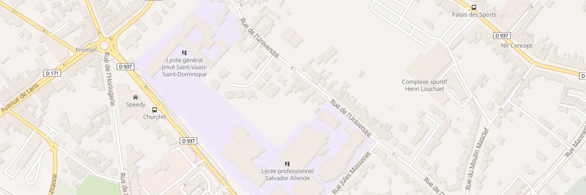 Plan du 272 Rue de l’Université à Béthune