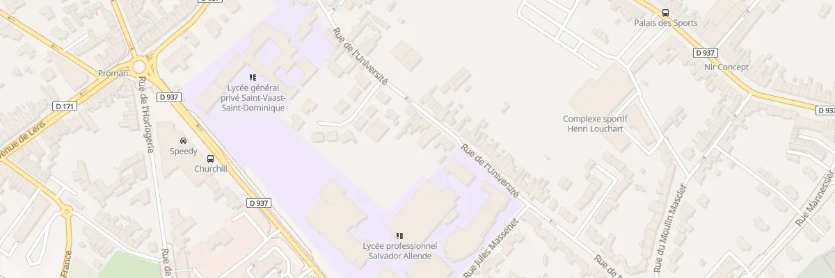 Plan du 278 Rue de l’Université à Béthune