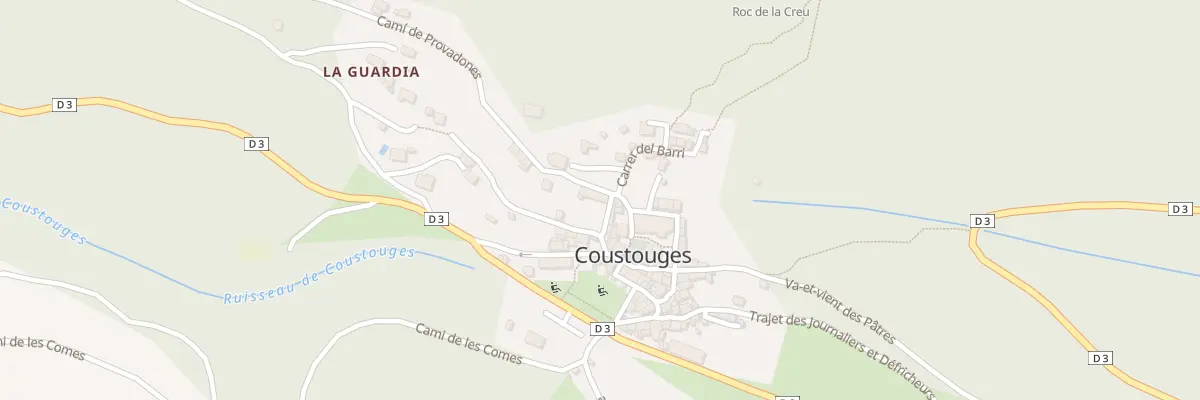 Plan du 67 Le Village à Coustouges