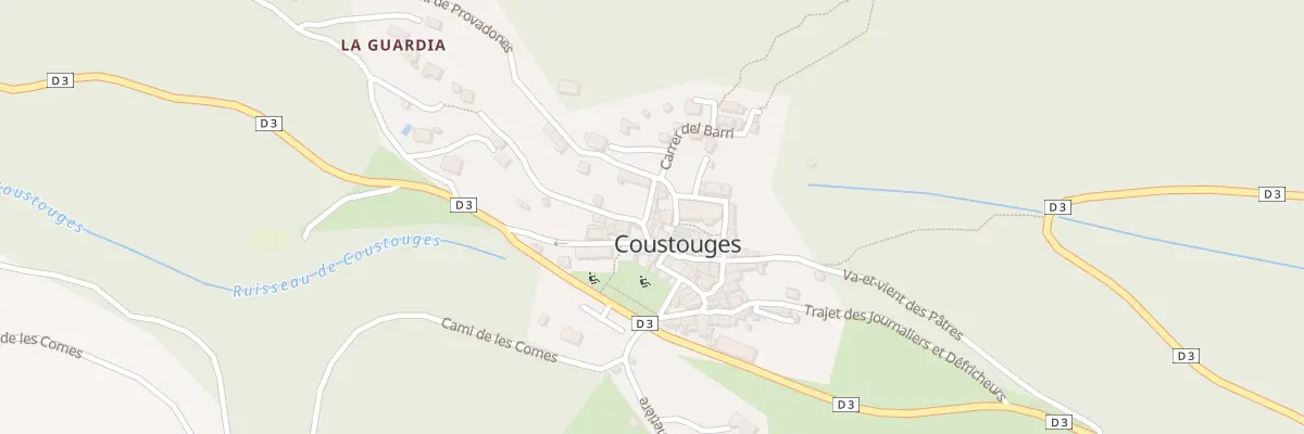 Plan du 63 Le Village à Coustouges