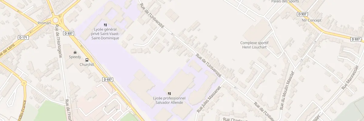 Plan du 306 Rue de l’Université à Béthune