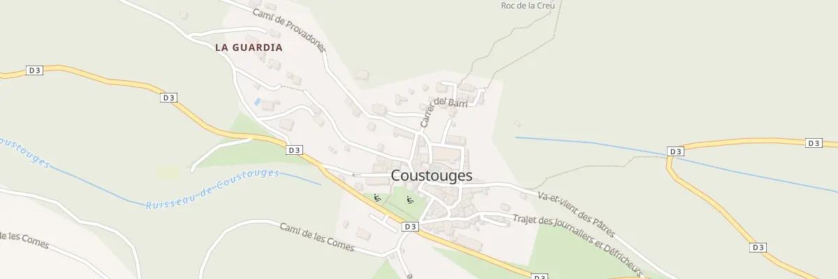 Plan du 66 Le Village à Coustouges