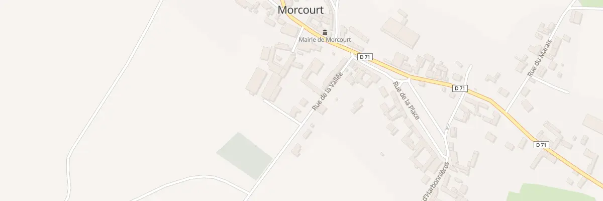 Plan du 2 Rue de la Vallee à Morcourt