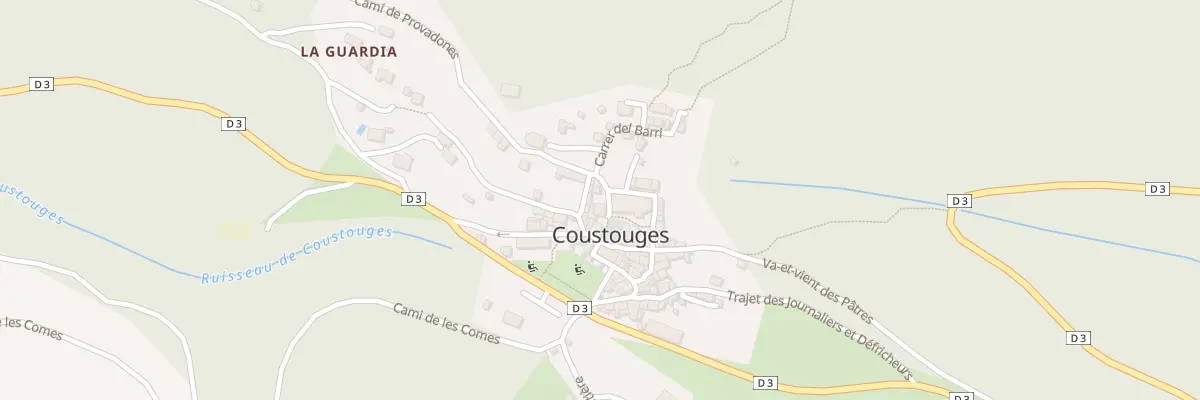 Plan du 51 Le Village à Coustouges