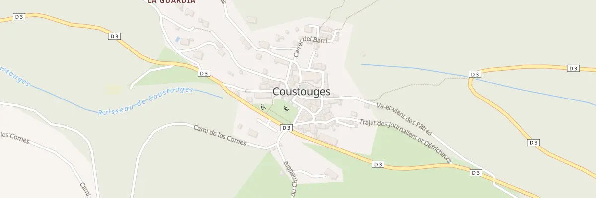 Plan du 26 Le Village à Coustouges