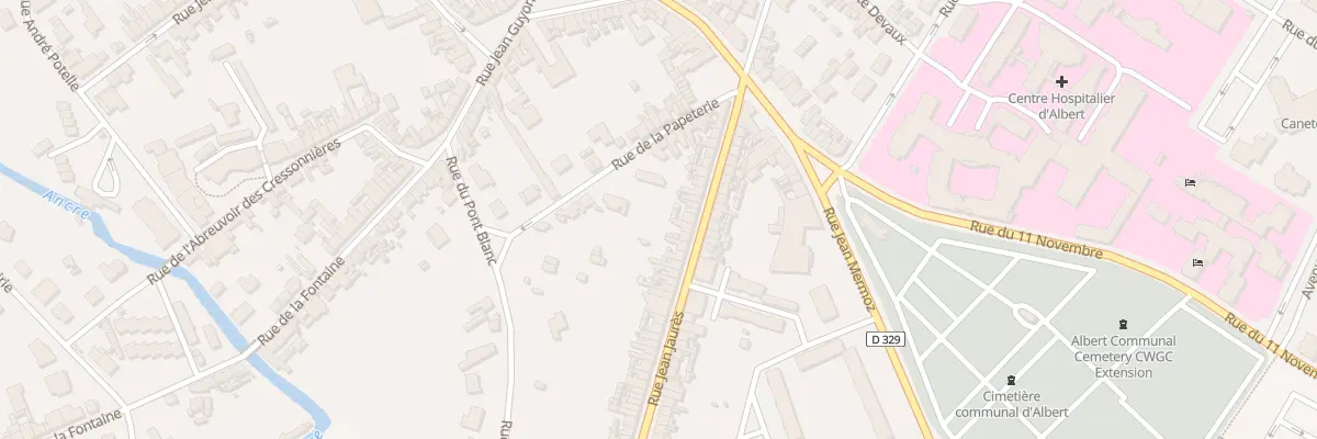 Plan du 28 Rue Jean Jaurès à Albert