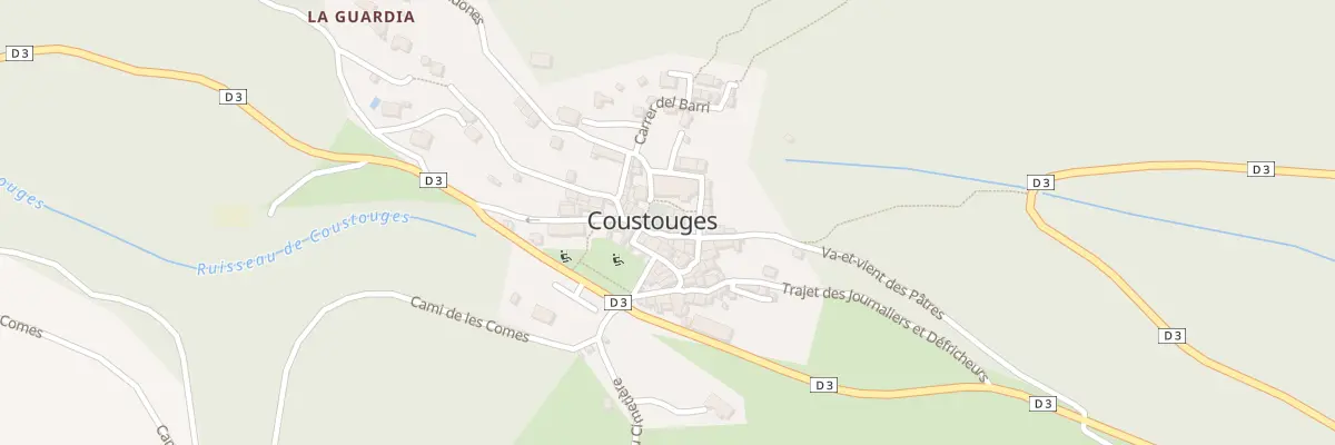 Plan du 58 Le Village à Coustouges