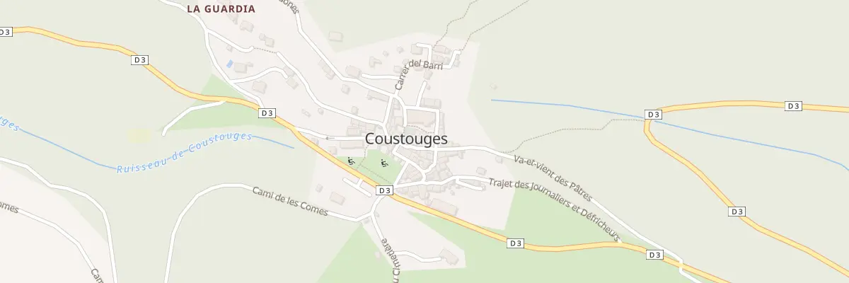 Plan du 56 Le Village à Coustouges