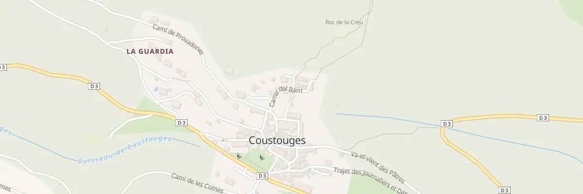 Plan du 45 Le Village à Coustouges