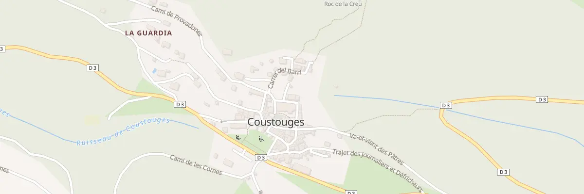 Plan du 42 Le Village à Coustouges