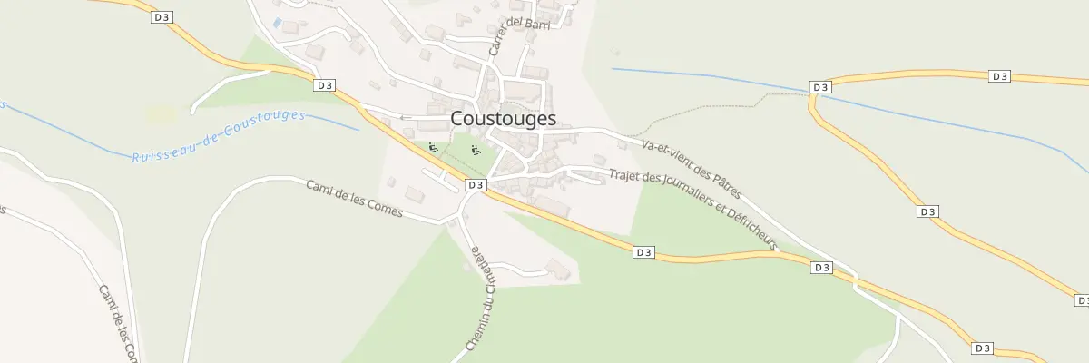 Plan du 12 Le Village à Coustouges