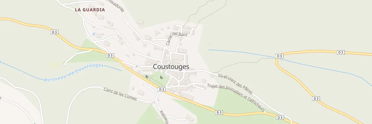 Plan du 38 Le Village à Coustouges