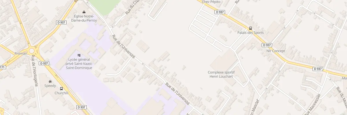 Plan du 287 Rue de l’Université à Béthune