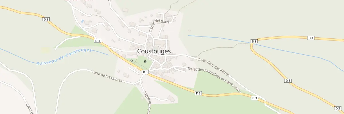 Plan du 32 Le Village à Coustouges