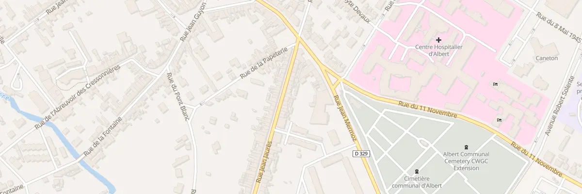 Plan du 17 Rue Jean Jaurès à Albert