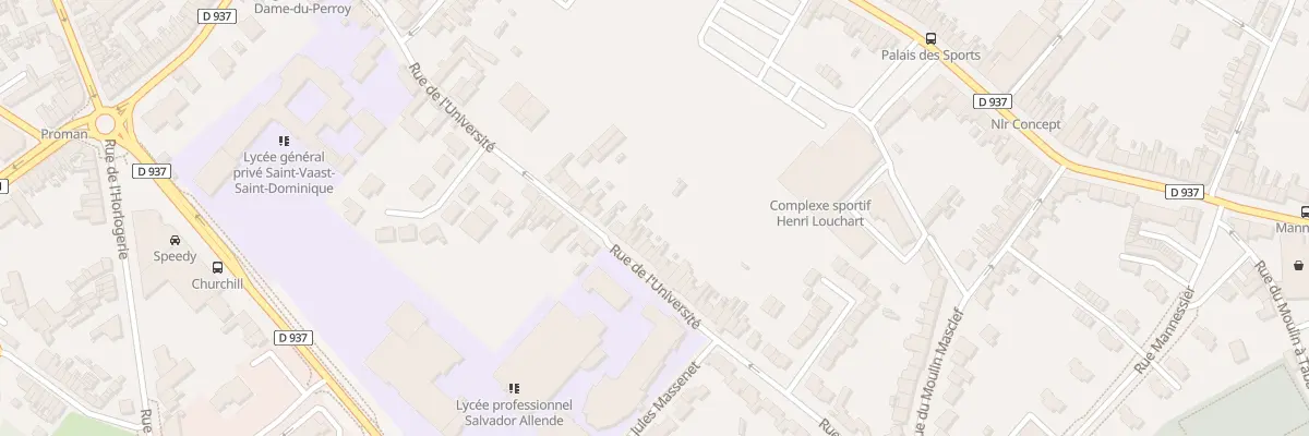 Plan du 335 Rue de l’Université à Béthune