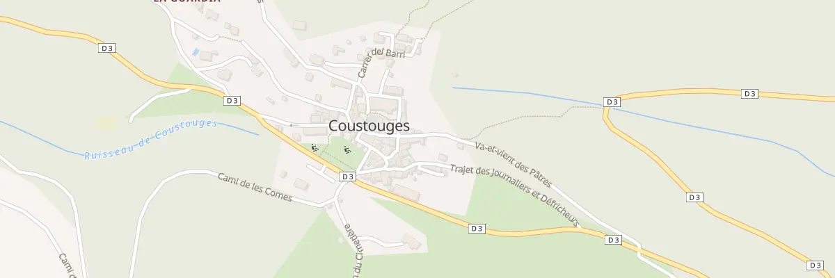 Plan du 33 Le Village à Coustouges