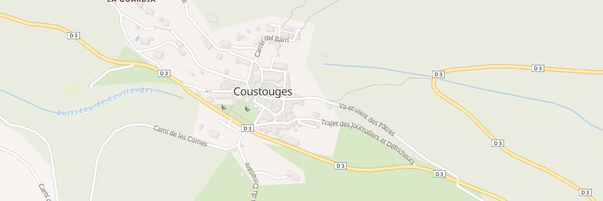 Plan du 34 Le Village à Coustouges