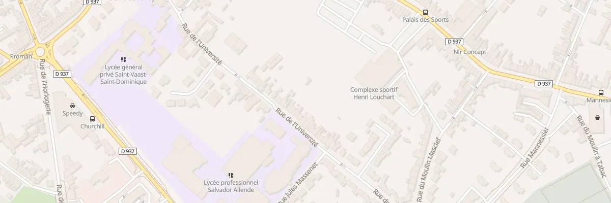 Plan du 351 Rue de l’Université à Béthune