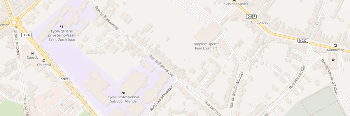 Plan du 379 Rue de l’Université à Béthune