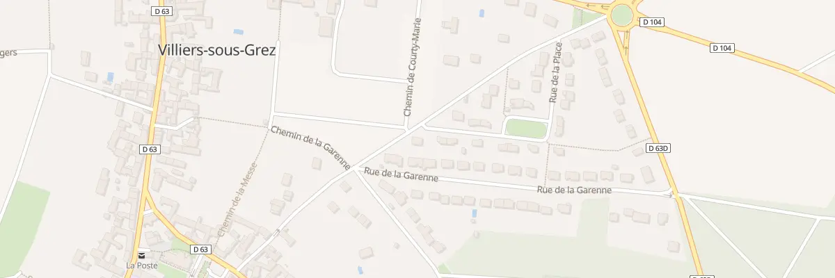 Plan du 1 Rue de la Place à Villiers-sous-Grez