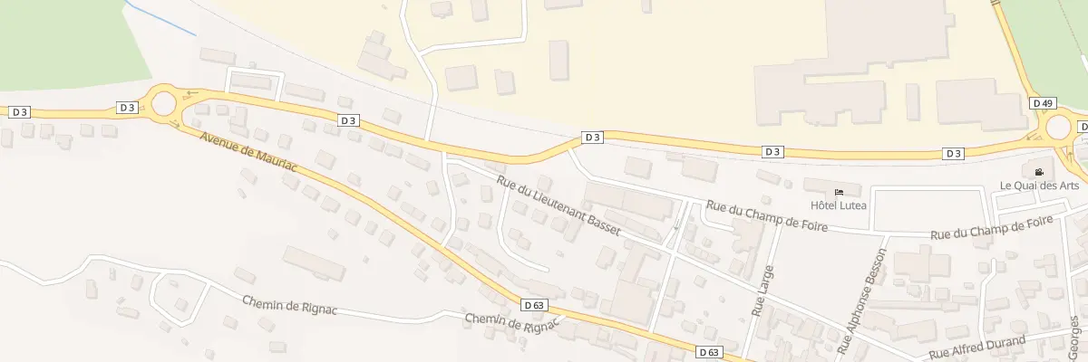 Plan du 40 Rue du Lieutenant BASSET à Riom-ès-Montagnes