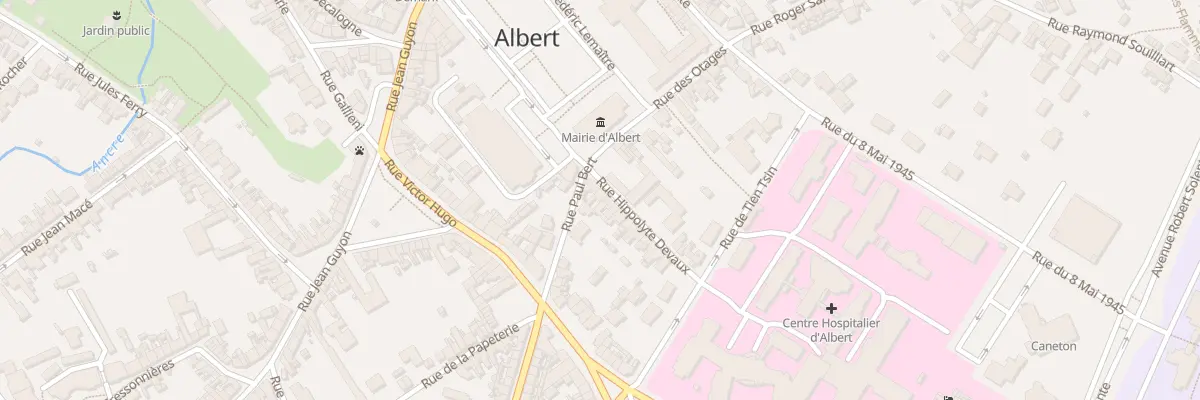 Plan du 6 Rue Hippolyte Devaux à Albert