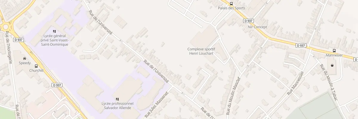 Plan du 389 Rue de l’Université à Béthune