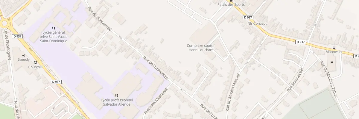 Plan du 397 Rue de l’Université à Béthune