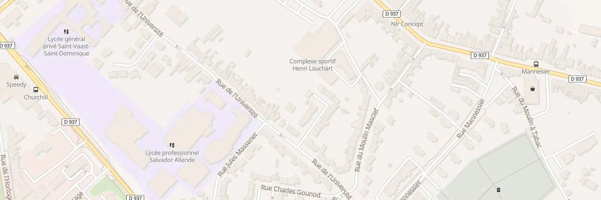 Plan du 441 Rue de l’Université à Béthune