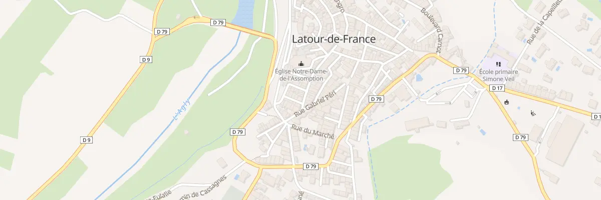 Plan du 9001 Rue Aristide Briand à Latour-de-France