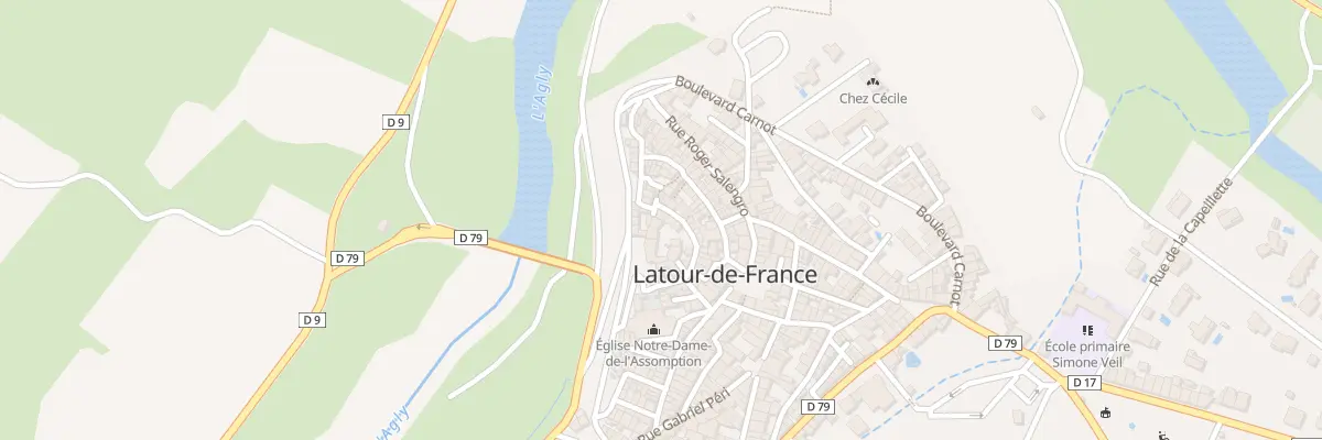 Plan du 6 Rue Gilbert Brutus à Latour-de-France