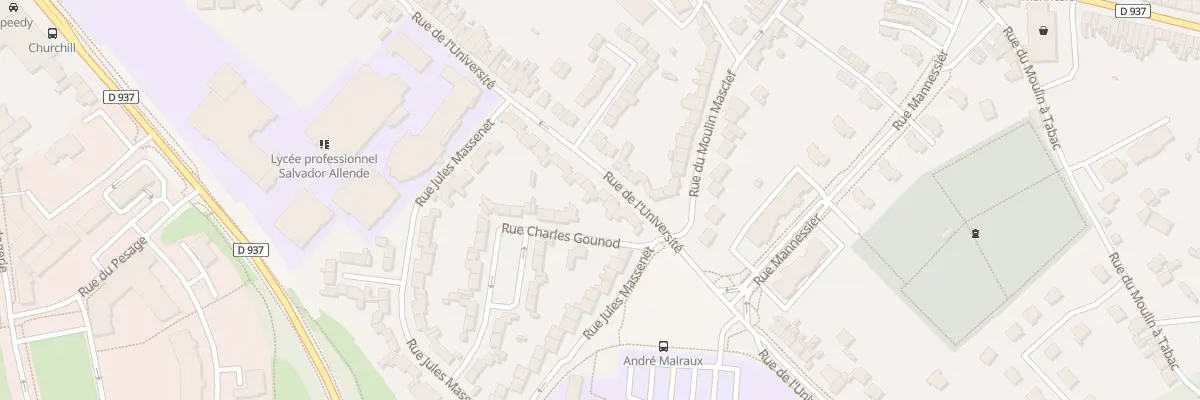 Plan du 520 Rue de l’Université à Béthune
