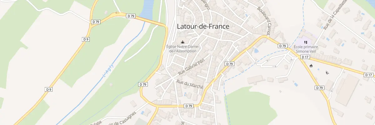 Plan du 5 Rue Aristide Briand à Latour-de-France