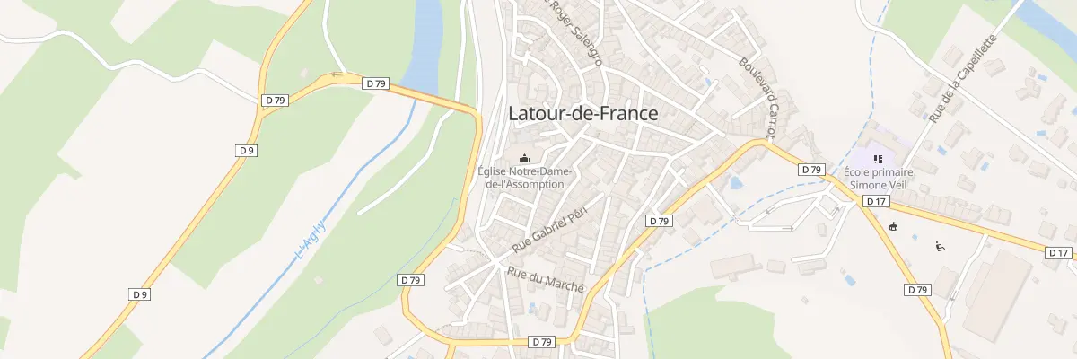 Plan du 14 Rue Aristide Briand à Latour-de-France