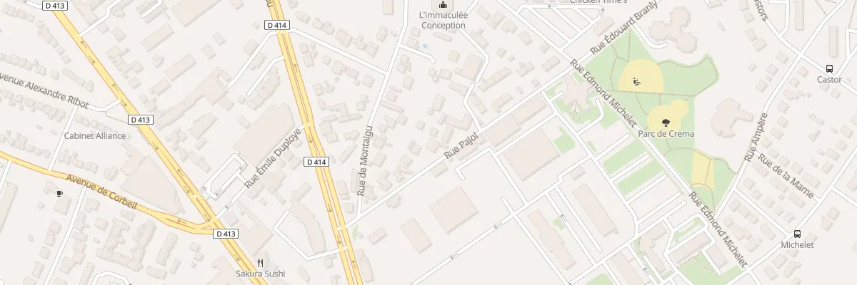 Plan du 11 Rue Pajol à Melun