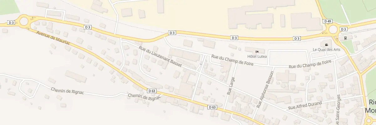 Plan du 32 Rue du Lieutenant BASSET à Riom-ès-Montagnes