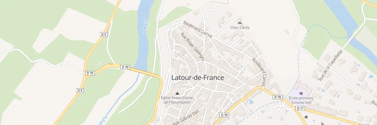 Plan du 7 Rue Gilbert Brutus à Latour-de-France