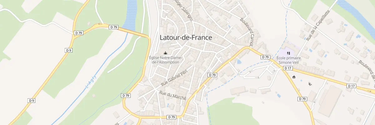 Plan du 1 Rue Gabriel Péri à Latour-de-France