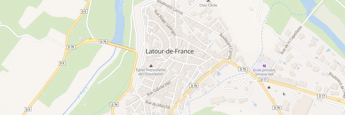 Plan du 1 Rue Anatole France à Latour-de-France