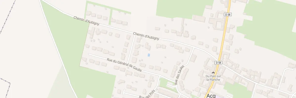 Plan du 13 Che d’Aubigny à Acq