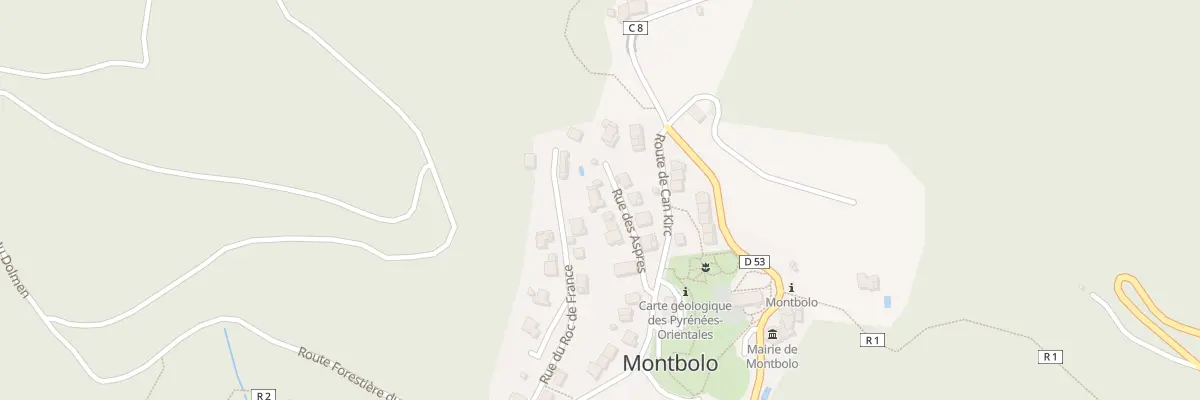 Plan du 13 Rue des Aspres à Montbolo
