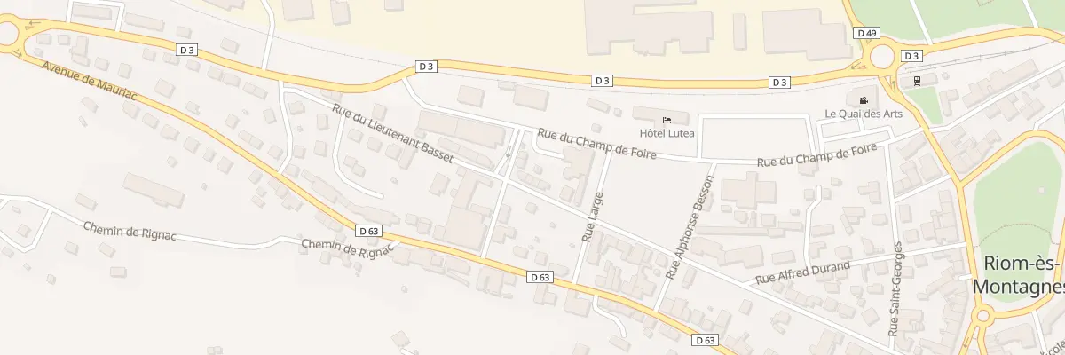 Plan du 24 Rue du Lieutenant BASSET à Riom-ès-Montagnes