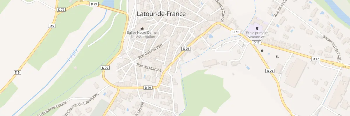 Plan du 16 Rue St Martin à Latour-de-France